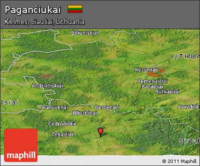 Satellite Panoramic Map of Pagančiukai