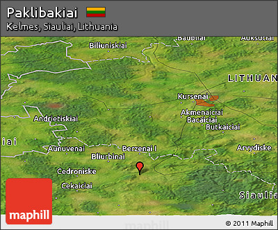 Satellite Panoramic Map of Paklibakiai