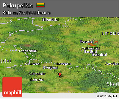 Satellite Panoramic Map of Pakupelkis
