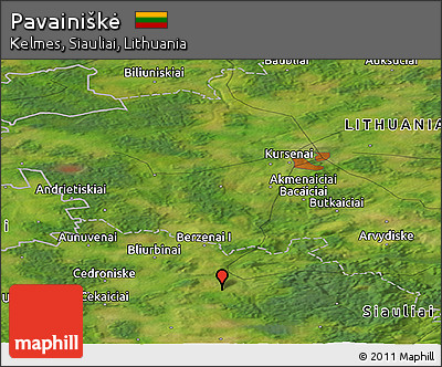 Satellite Panoramic Map of Pavainiškė