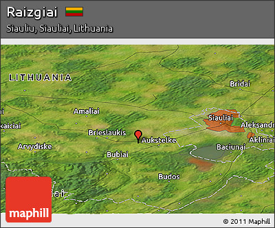 Satellite Panoramic Map of Raizgiai