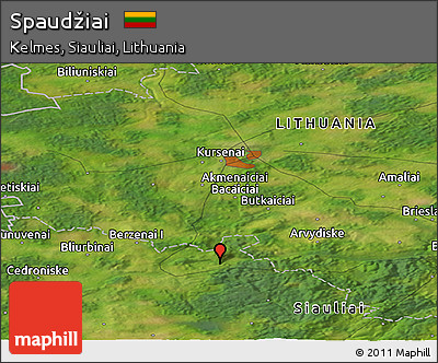 Satellite Panoramic Map of Spaudžiai