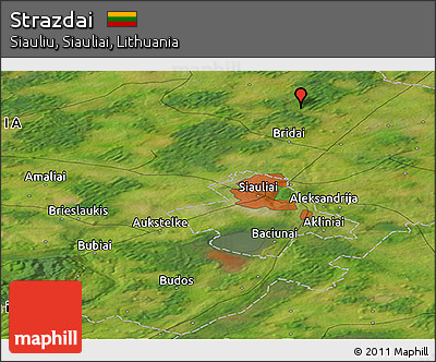 Satellite Panoramic Map of Strazdai