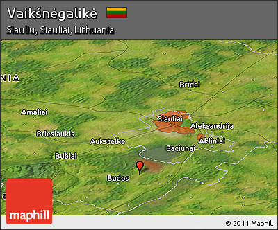 Satellite Panoramic Map of Vaikšnėgalikė