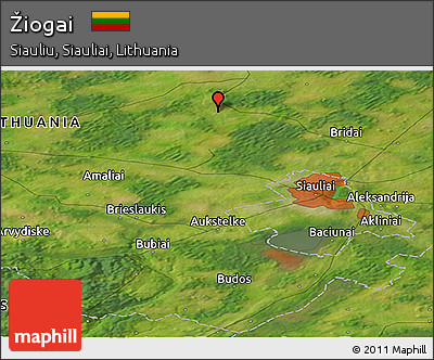 Satellite Panoramic Map of Žiogai