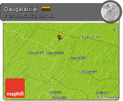 Physical 3D Map of Daugalaičiai