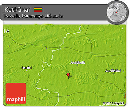 Physical 3D Map of Katkūnai