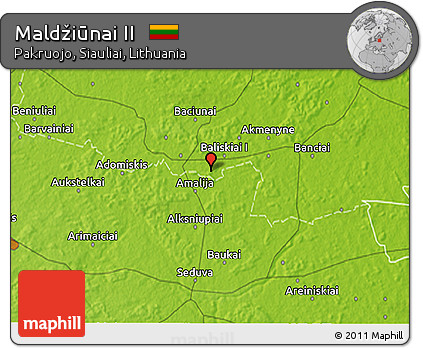 Physical 3D Map of Maldžiūnai II