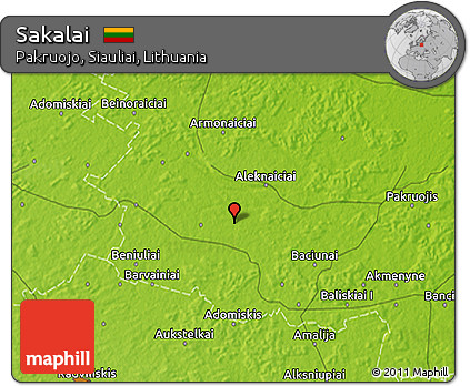 Physical 3D Map of Sakalai
