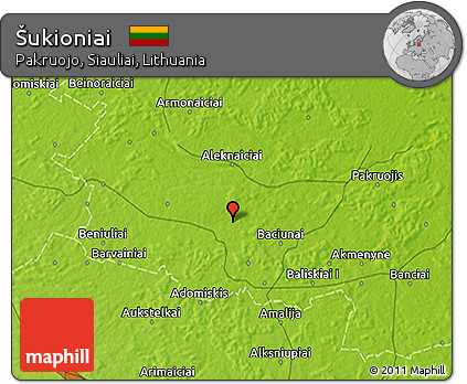 Physical 3D Map of Šukioniai