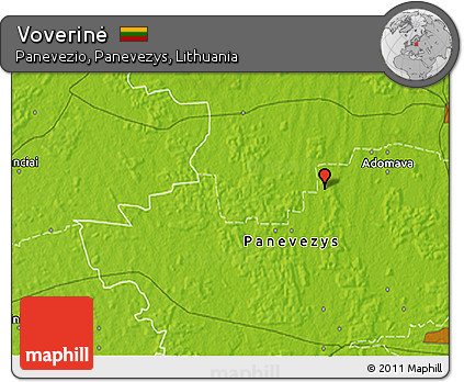 Physical 3D Map of Voverinė