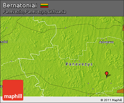 Physical 3D Map of Bernatoniai