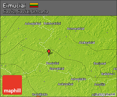 Physical 3D Map of Eimučiai