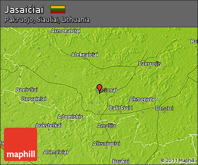 Physical 3D Map of Jasaičiai