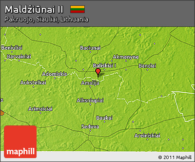 Physical 3D Map of Maldžiūnai II