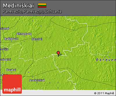 Physical 3D Map of Mediniškiai