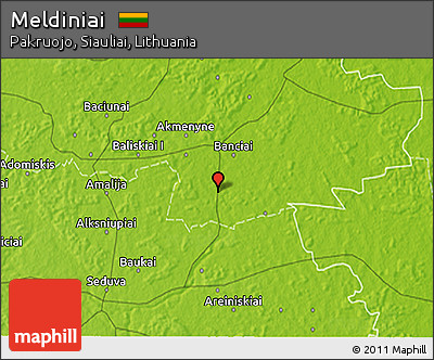 Physical 3D Map of Meldiniai