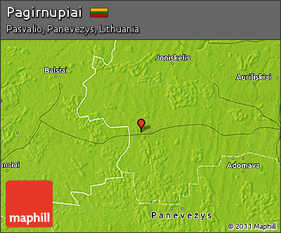 Physical 3D Map of Pagirnupiai