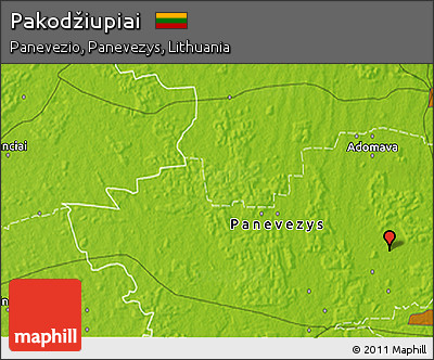 Physical 3D Map of Pakodžiupiai