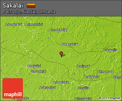 Physical 3D Map of Sakalai