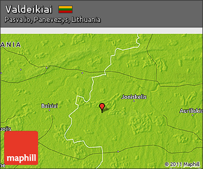 Physical 3D Map of Valdeikiai