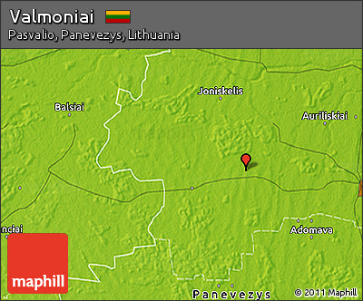 Physical 3D Map of Valmoniai