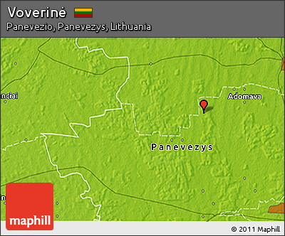 Physical 3D Map of Voverinė