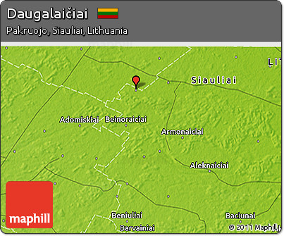 Physical 3D Map of Daugalaičiai