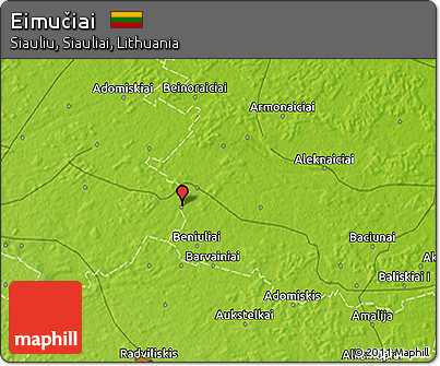 Physical 3D Map of Eimučiai