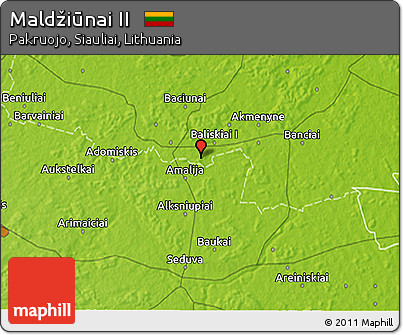 Physical 3D Map of Maldžiūnai II