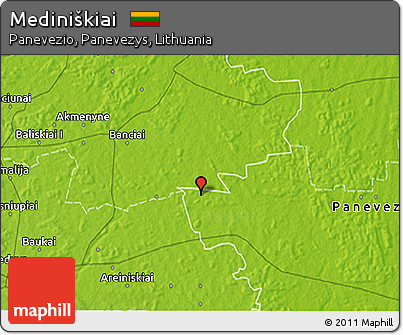 Physical 3D Map of Mediniškiai