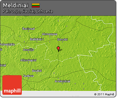 Physical 3D Map of Meldiniai