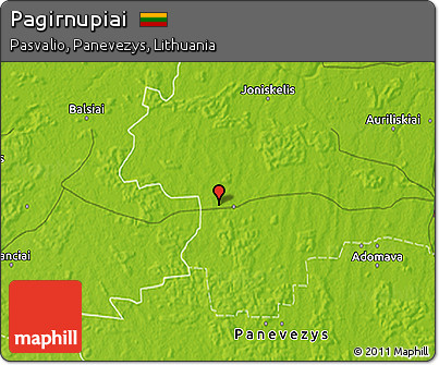Physical 3D Map of Pagirnupiai