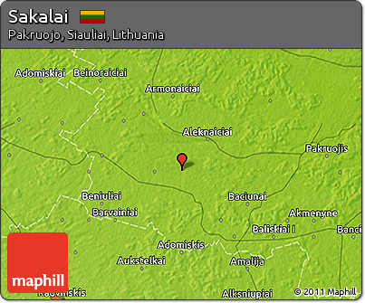 Physical 3D Map of Sakalai