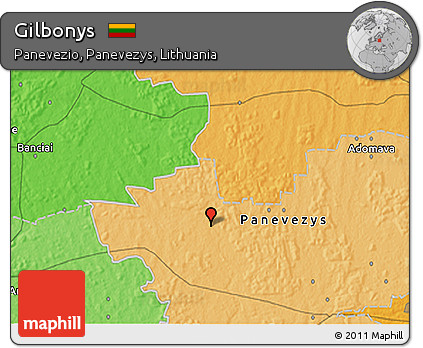 Political 3D Map of Gilbonys