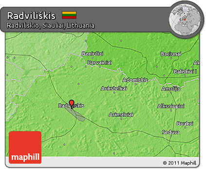 Political 3D Map of Radviliškis