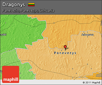 Political 3D Map of Dragonys