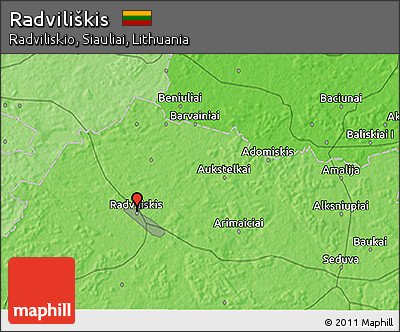 Political 3D Map of Radviliškis