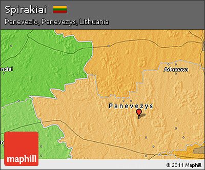 Political 3D Map of Spirakiai