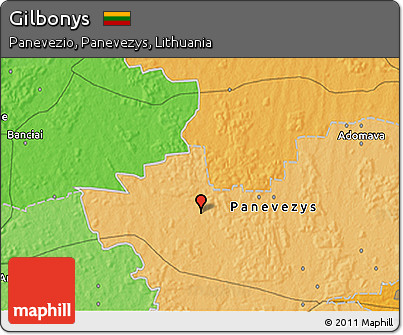 Political 3D Map of Gilbonys