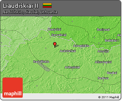 Political 3D Map of Liaudiškiai II