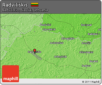 Political 3D Map of Radviliškis