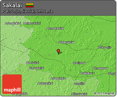 Political 3D Map of Sakalai