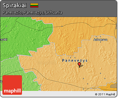 Political 3D Map of Spirakiai