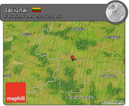 Satellite 3D Map of Jačiūnai