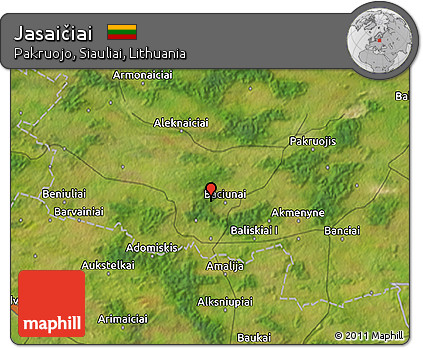 Satellite 3D Map of Jasaičiai