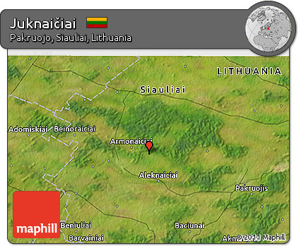 Satellite 3D Map of Juknaičiai