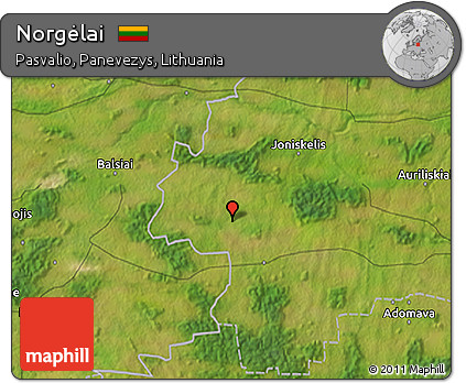 Satellite 3D Map of Norgėlai
