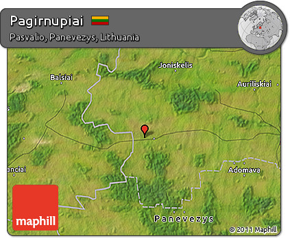 Satellite 3D Map of Pagirnupiai