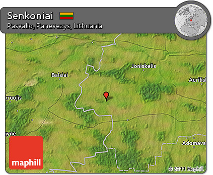 Satellite 3D Map of Senkoniai